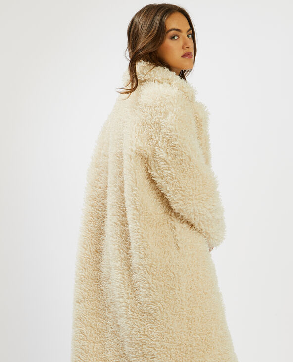 Manteau maille bouclette