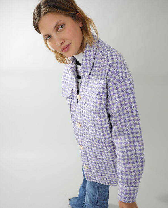 Surchemise en tweed lilas - Pimkie