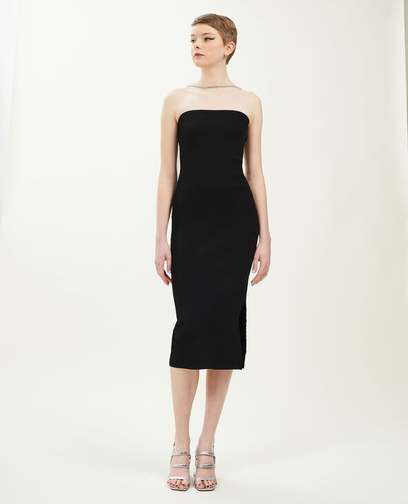 Robe tube en maille noir - Pimkie