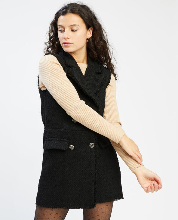 Combishort tweed noir - Pimkie