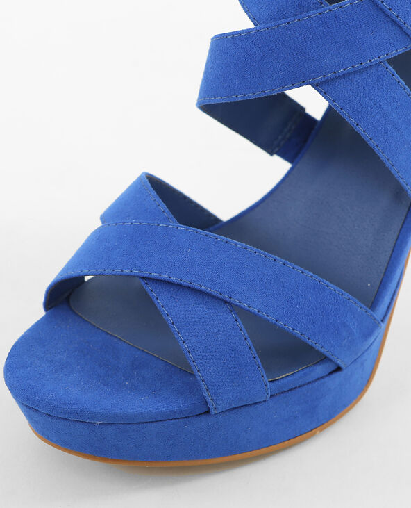 Sandales à talons hauts bleu marine - Pimkie