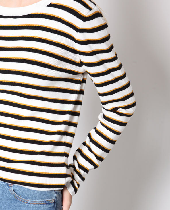 Pull à rayures blanc - Pimkie