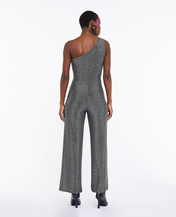 Combi-pantalon one shoulder avec lurex argenté - Pimkie