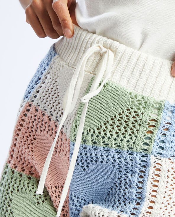 Short en maille ajourée blanc - Pimkie