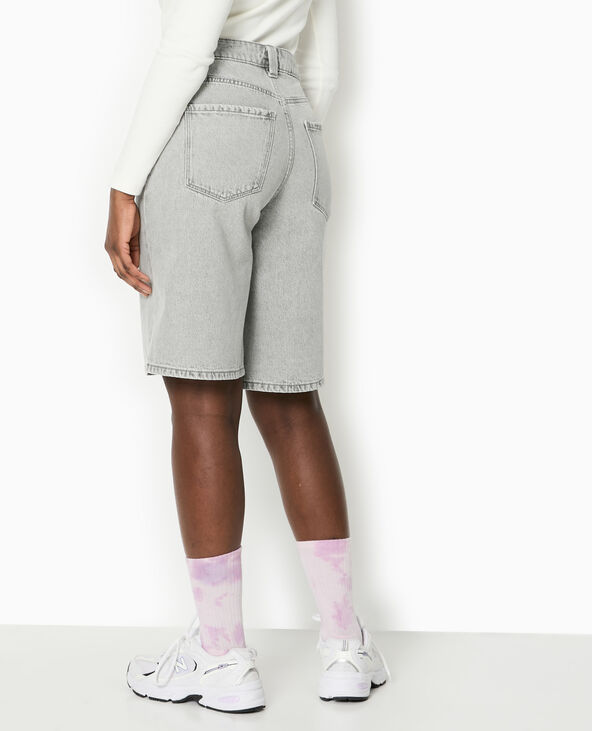 Bermuda large en jean gris clair - Pimkie