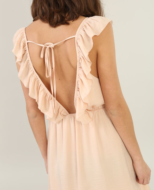 Robe dos nu volanté rose clair - Pimkie