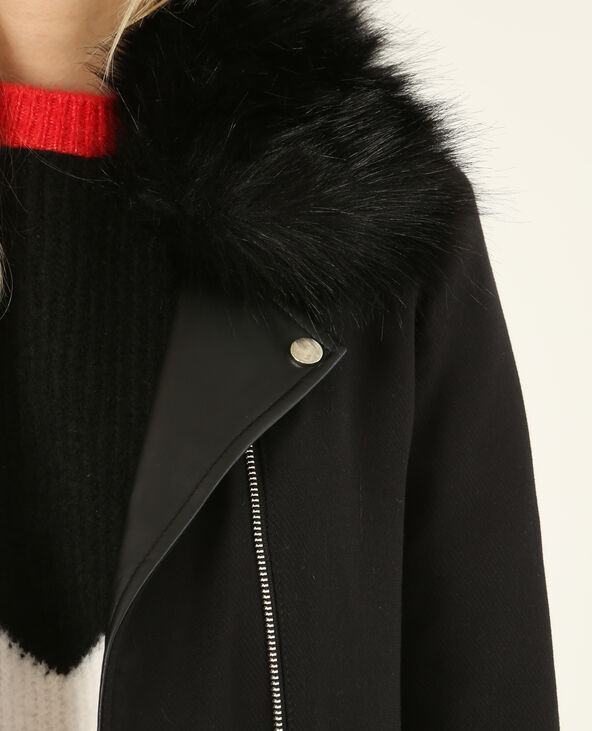 Manteau zippé noir - Pimkie