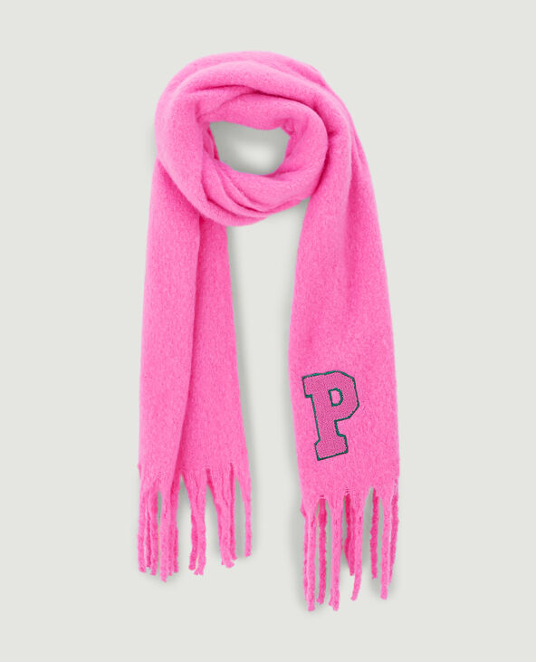 Grande écharpe matière doudou rose fuchsia - Pimkie