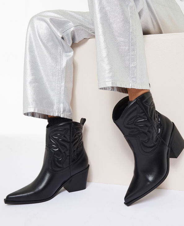 Boots santiags bouts pointus noir - Pimkie