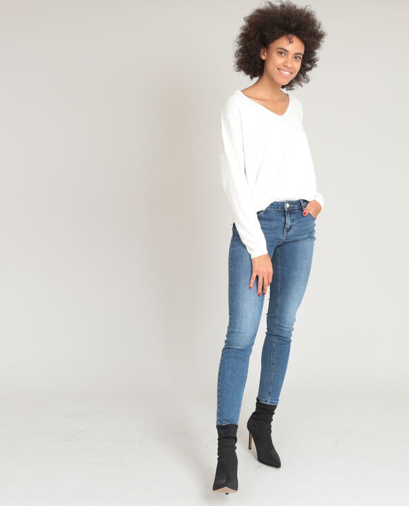 Pull à perles blanc - Pimkie