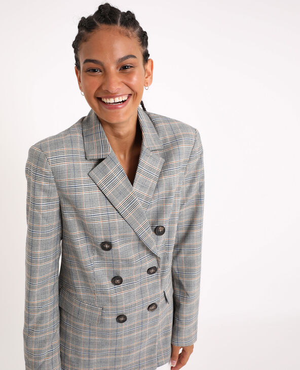 Blazer à carreaux rose clair - Pimkie
