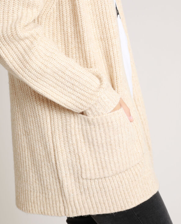 Gilet mi-long beige - Pimkie
