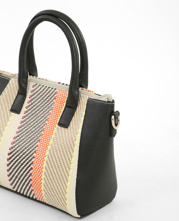 Sac cabas paille multicolore noir - Pimkie