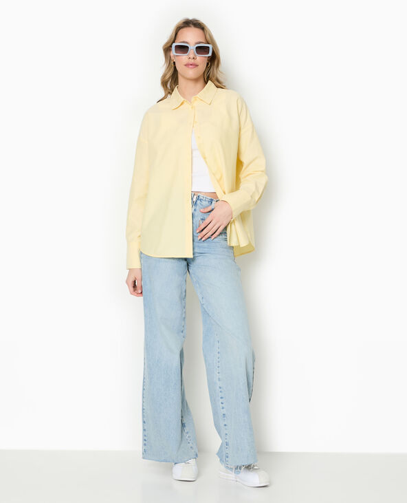 Chemise ample et droite Jaune pâle - Pimkie