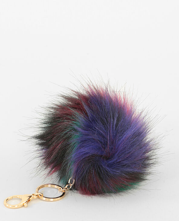 Porte-clés fourrure multicolore violet - Pimkie