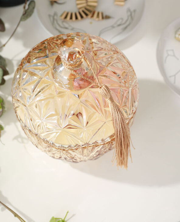 Bougie vintage avec pompon orange - Pimkie