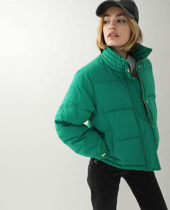 Doudoune col montant vert foncé - Pimkie
