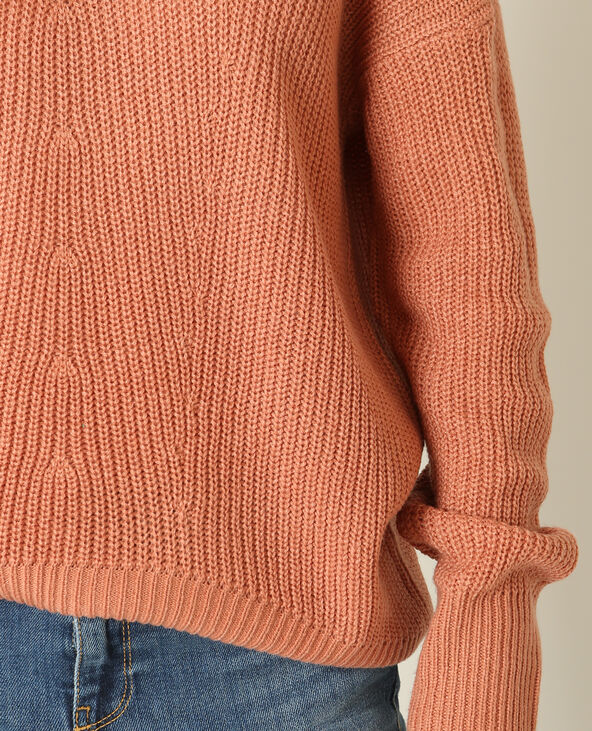 Pull asymétrique vieux rose - Pimkie