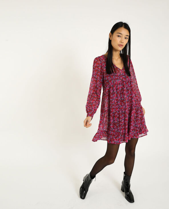 Robe courte à volants violet - Pimkie