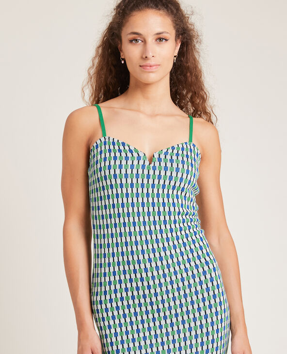 Robe longue en maille tricot vert - Pimkie
