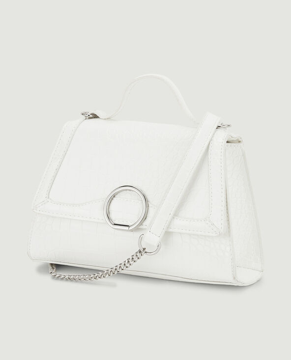 Sac boxy façon croco blanc - Pimkie
