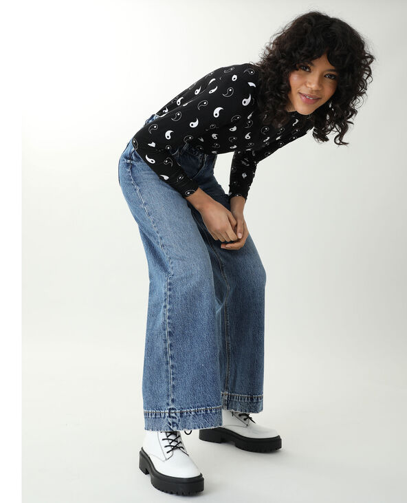 Jean wide leg high waist bleu - Pimkie