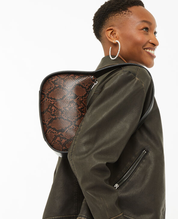 Sac bi-matière porté épaule noir - Pimkie