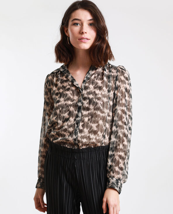 Chemise imprimée marron - Pimkie