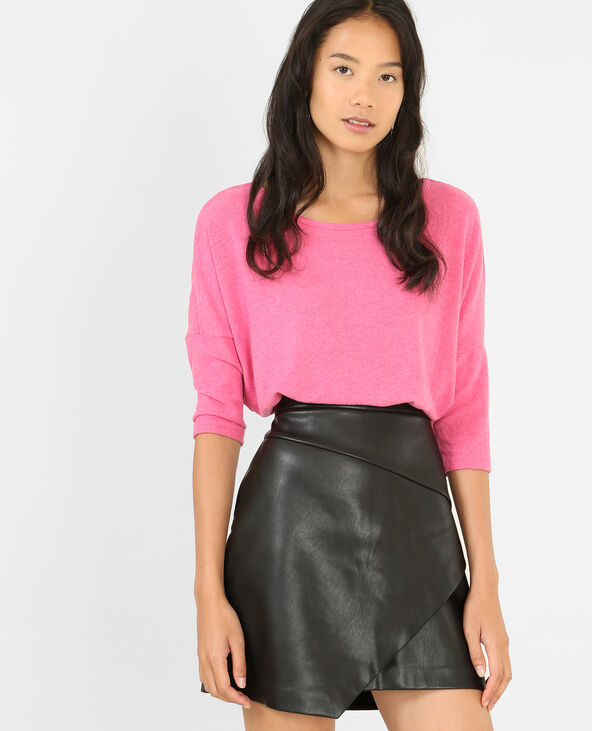 Pull à col bateau rose fuchsia - Pimkie