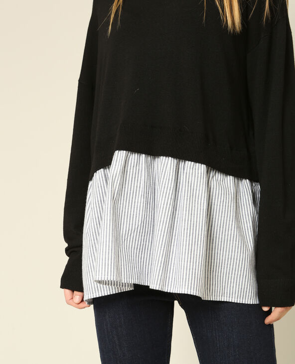 Pull chemise noir - Pimkie
