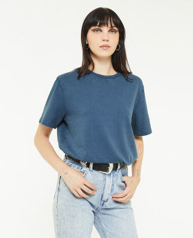 T-shirt à effet délavé bleu marine - Pimkie
