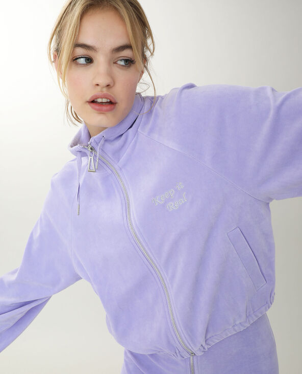 Veste en velours violet - Pimkie