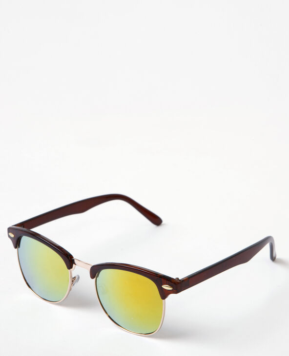 Lunettes de soleil rétro marron - Pimkie