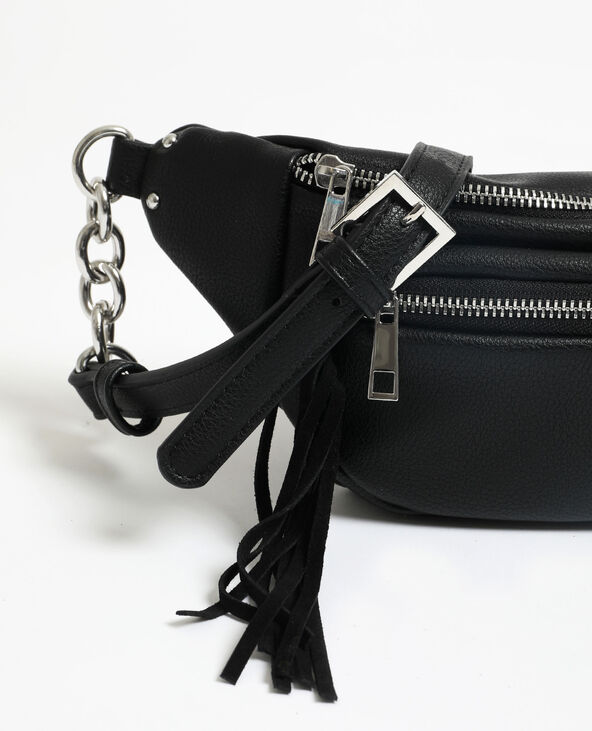 Sac banane en simili cuir noir - Pimkie