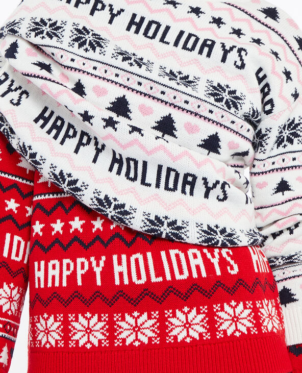 Pull de Noël façon jacquard orange - Pimkie