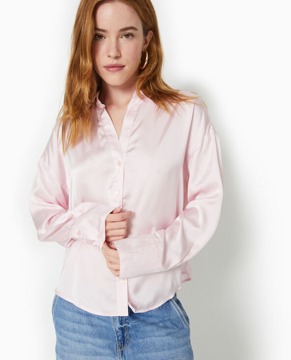 Chemise en satin rose clair - Pimkie