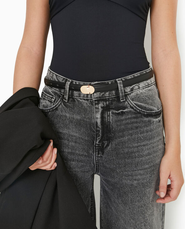 Ceinture fine avec petite boucle noir - Pimkie
