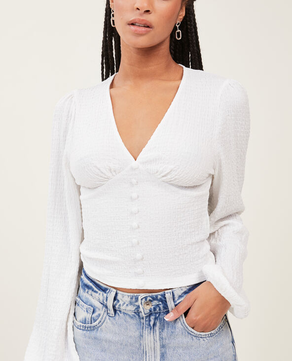Top manches ballons blanc - Pimkie