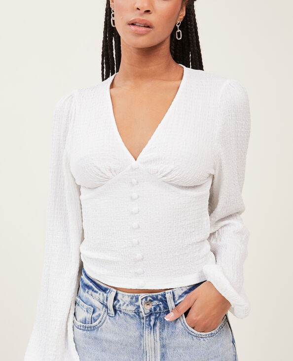 Top manches ballons blanc - Pimkie