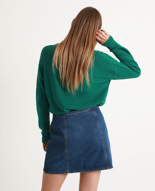 Pull col V vert foncé - Pimkie