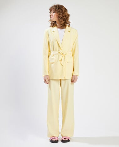 Blazer à ceinture jaune - Pimkie