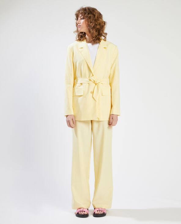 Blazer à ceinture jaune - Pimkie
