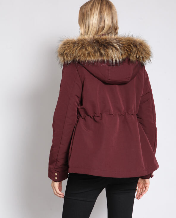 Parka à capuche bordeaux - Pimkie
