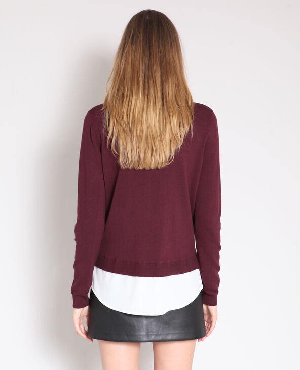 Pull chemise bordeaux - Pimkie