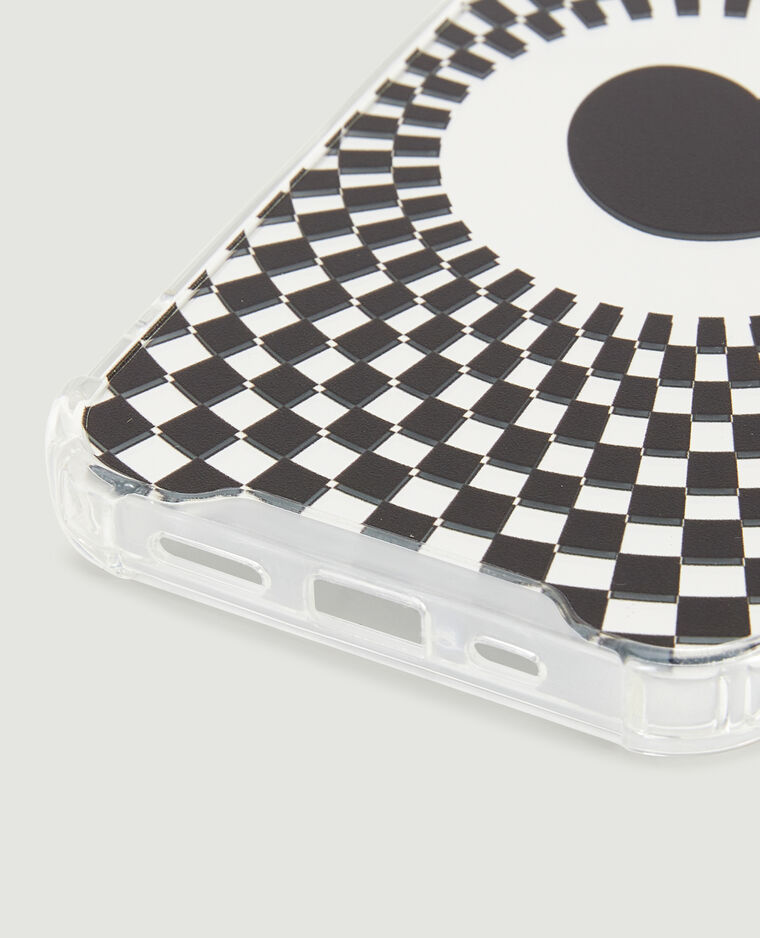 Coque de téléphone motif cœur psychédélique noir - Pimkie