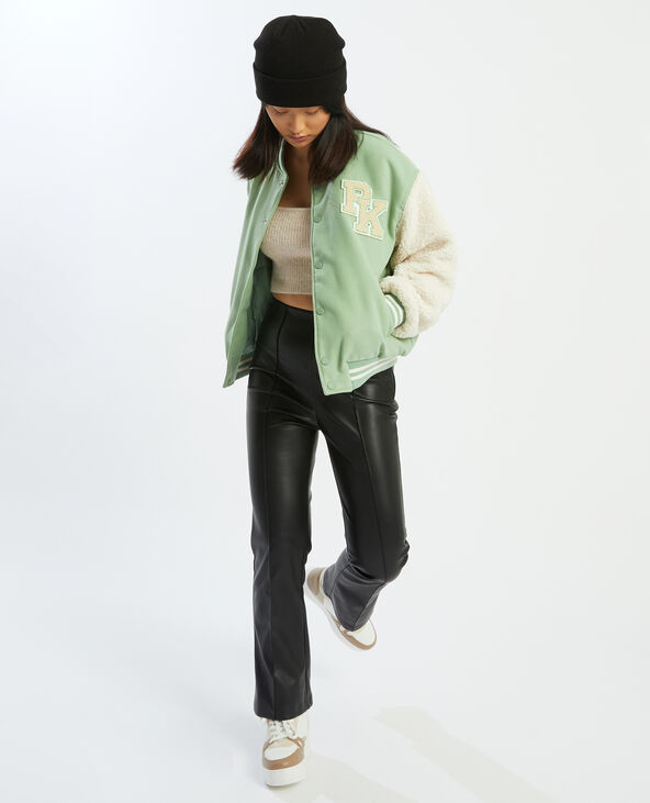 Veste bomber bi-matière vert - Pimkie