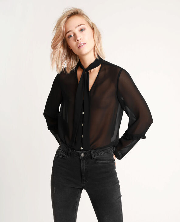 Chemise transparente noir - Pimkie