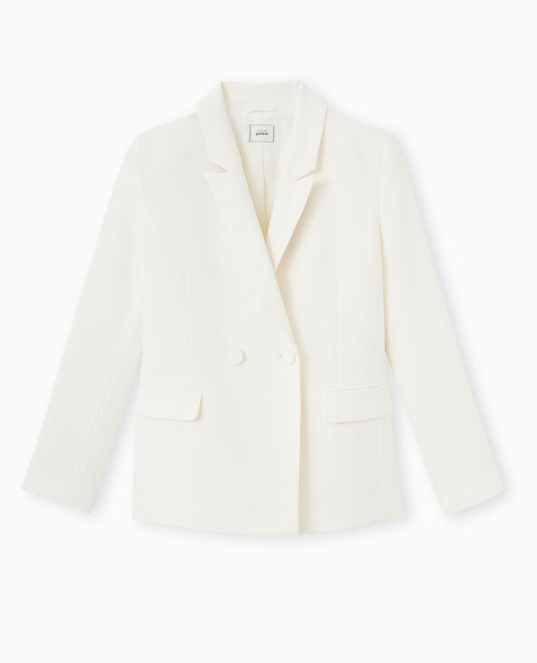 veste blazer col croisé écru - Pimkie