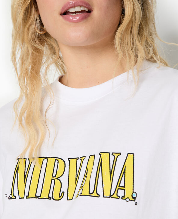T-shirt oversize NIRVANA blanc - Pimkie