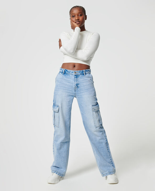 Jean baggy taille haute hot sale